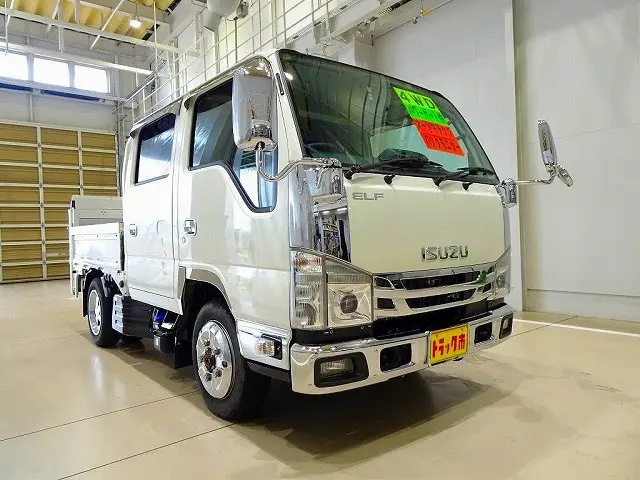 お問合せ管理No.C187　R5 エルフ 1.8t 4WD(切替式) FFL 標準 Wキャブ/垂直PG付 総重量5t未満　メッキパーツ多数|いすゞ エルフ 2RG-NJS88A改(4WD)の写真2