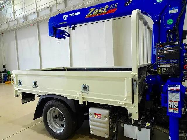 荷台内寸:246×161×37 三方開 床鉄板張り 左右セイコーラック ロープ穴3対 タダノ3段 2.5t吊りクレーン付|日野 デュトロ 2KG-XZU605M(2WD)の写真20