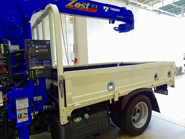 荷台内寸:246×161×37 三方開 床鉄板張り 左右セイコーラック ロープ穴3対 タダノ3段 2.5t吊りクレーン付|日野 デュトロ 2KG-XZU605M(2WD)の写真21