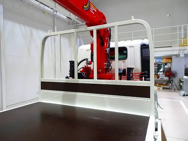 荷台内寸：335×209×38　三方開　左右セイコーラック　リアアオリチェーン2個　ユニック4段 2.9t吊りクレーン付|日野 デュトロ 2DG-XZU775M(4WD)の写真25