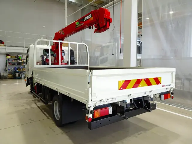 お問合せ管理No.E804　R6 デュトロ 3t 4WD(切替式) 高床 ワイドロング ユニック4段クレーン付 未使用車|日野 デュトロ 2DG-XZU775M(4WD)の写真4