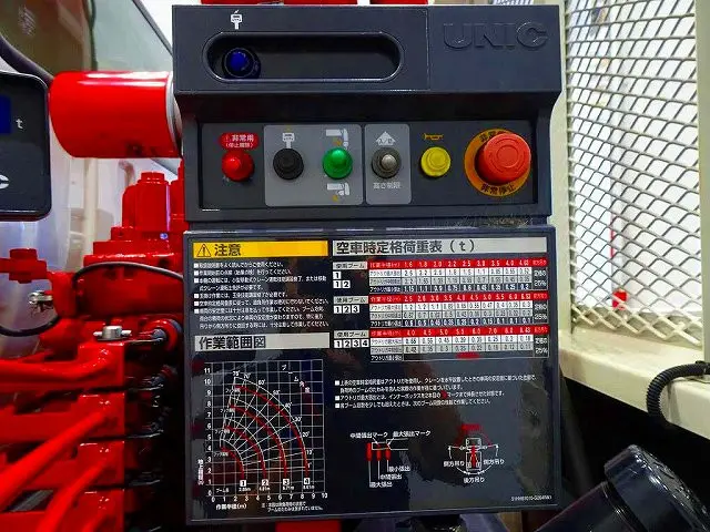 ユニック4段 2.6t吊り URG264 ラジコン/フックイン付 走行時ブーム前方格納 ML警報型 高さ制限/未格納警報装置 ※令和 8年 6月クレーン年次点検済|トヨタ ダイナ 2RG-XZU712(2WD)の写真35