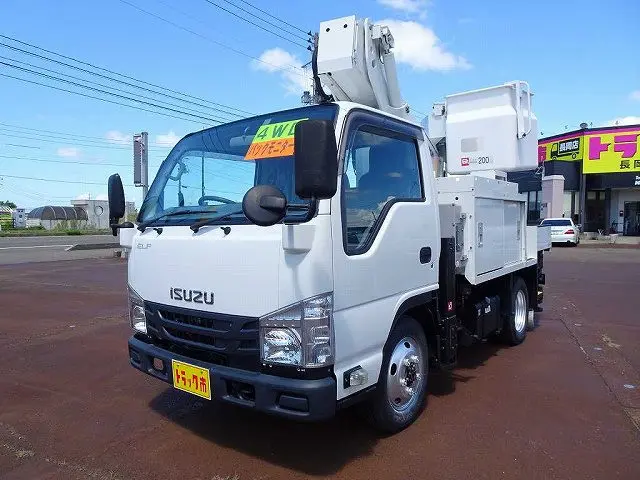 お問合せ管理No.J289　H29 エルフ 0.5t 4WD(切替式) FFL 標準 10M高所作業車|いすゞ エルフ TPG-NKS85AN(4WD)の写真1