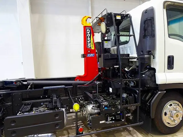 フックロール 極東開発/JM04-55-C 脱着式コンテナ車 上物スイッチキャブ室内(室内操作のみ) LED作業灯1個|いすゞ フォワード 2RG-FRR90S2(2WD)の写真26