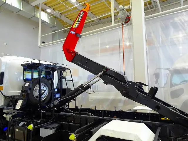 フックロール 極東開発/JM04-55-C 脱着式コンテナ車 上物スイッチキャブ室内(室内操作のみ) LED作業灯1個|いすゞ フォワード 2RG-FRR90S2(2WD)の写真33