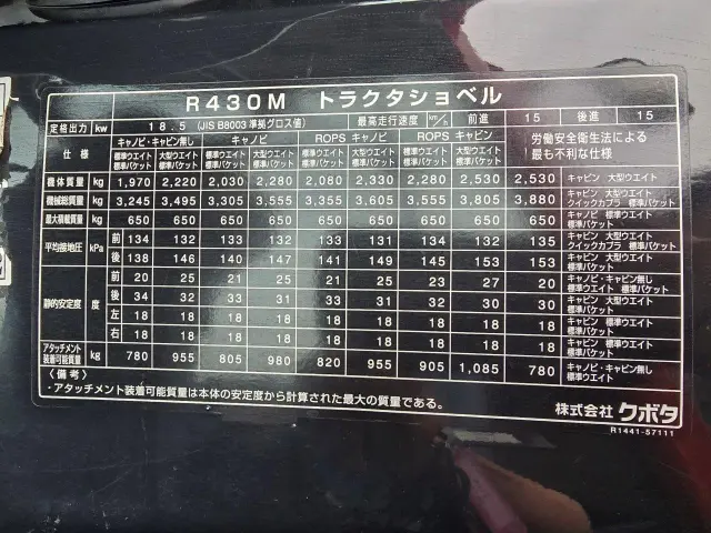 クボタ R430M 0.4㎥(4WD)の写真28