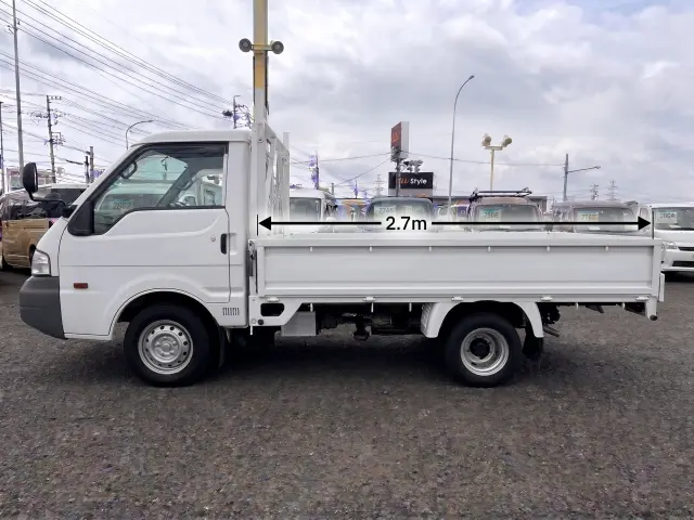 目立つキズや看板アトなどもなくキレイな状態を保ったおススメの１台☆荷台長2.7ｍのロングデッキです！|日産 バネットトラック ABF-SKP2TN(2WD)の写真3