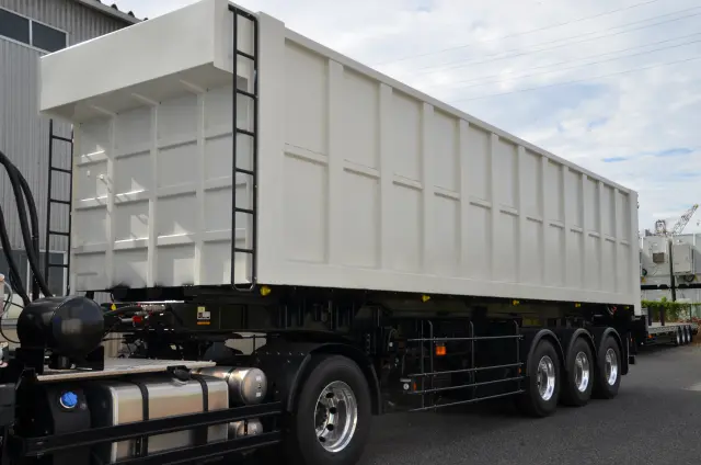 日本トレクス 46立米(46㎥)【40立米(40㎥)以上 大容量!】 深ダンプトレーラー 極東開発 スウェーデン鋼(HARDOX) シングル引き PFB34112(未入力/関係無)の写真2