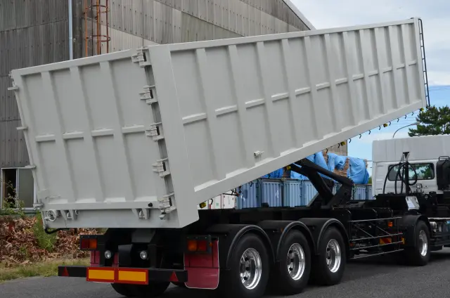 日本トレクス 46立米(46㎥)【40立米(40㎥)以上 大容量!】 深ダンプトレーラー 極東開発 スウェーデン鋼(HARDOX) シングル引き PFB34112(未入力/関係無)の写真14