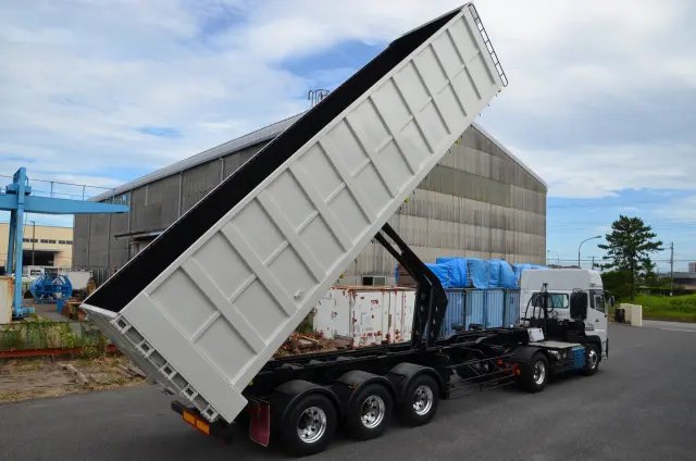 日本トレクス 46立米(46㎥)【40立米(40㎥)以上 大容量!】 深ダンプトレーラー 極東開発 スウェーデン鋼(HARDOX) シングル引き PFB34112(未入力/関係無)の写真18