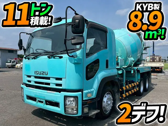 H26-増トンフォワード・コンクリートミキサー車★増トン車！★11トン積載！★3軸2デフ！★|いすゞ フォワード QDG-FVZ34U2(6x4)の写真1
