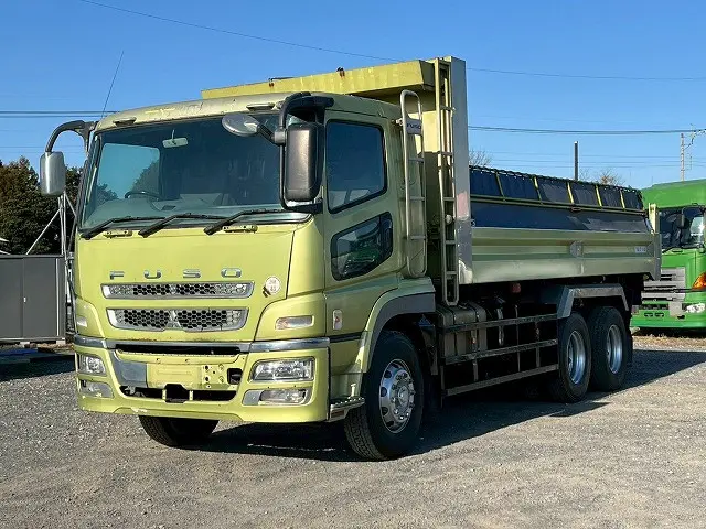 新明和製・650×230！額縁アオリ！H26-スーパーグレート・ロングダンプ|三菱 スーパーグレート QKG-FV50VY(6x4)の写真2