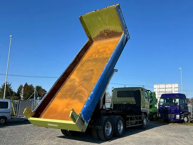 新明和製・650×230！額縁アオリ！H26-スーパーグレート・ロングダンプ|三菱 スーパーグレート QKG-FV50VY(6x4)の写真11