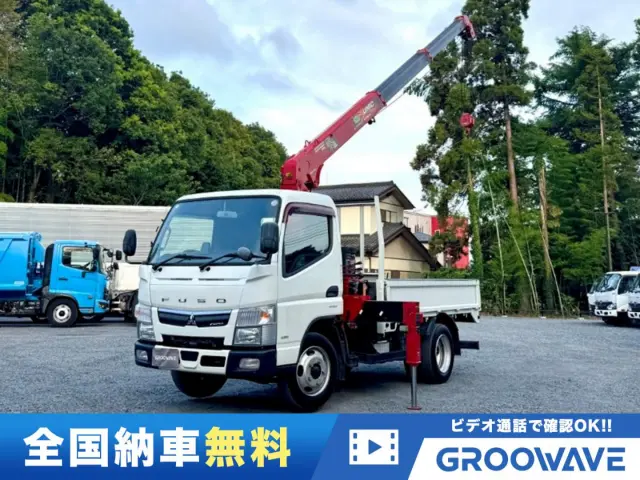 グルーウェーブ特選車!お買得なキャンター標準セミロングの2.9t吊3段クレーン車が入荷!ユニックURG293!人気の5速マニュアル!Bluetooth対応オーディオ!車線逸脱警報等安全装備充実!|三菱 キャンター 2PG-FEAV0(2WD)の写真1