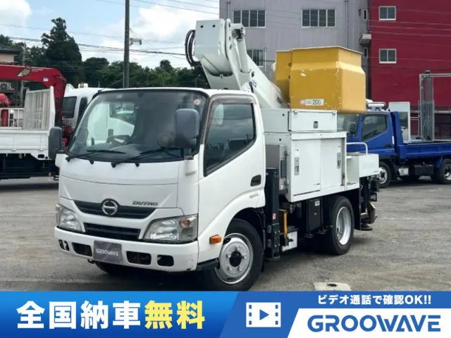 グルーウェーブ特選車!当店人気のデュトロ標準10尺の高所作業車が入荷!アイチSH10A!希少4WD!電工仕様!作業高9.9m!絶縁バケット200kg!5速マニュアル!キーレス!ETC車載器も装着済み!|日野 デュトロ TKG-XZU675M(4WD)の写真1