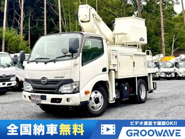 グルーウェーブ特選車!平成30年式デュトロの高所作業車が入荷!上物はタダノのAT-100TTEで電工仕様!絶縁バケット200kg!作業床の高さは9.9m!オートマチックで運転楽々!バックカメラ!|日野 デュトロ TPG-XZU600X(2WD)の写真1