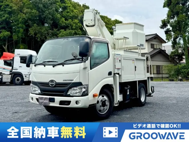 デュトロ高所作業車が入荷!タダノのAT-100TTEで作業床の高さ9.9m!電工仕様!走行距離も少なくまだまだこれからのお車です!オートマチックで運転楽々!バックカメラ装備!|日野 デュトロ TPG-XZU600X(2WD)の写真1