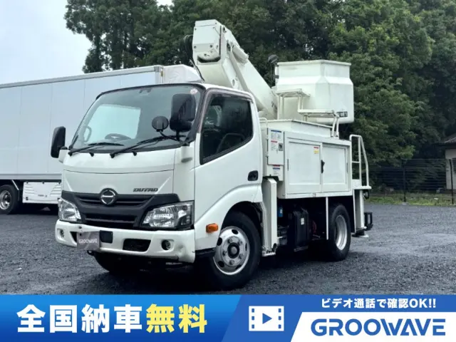 グルーウェーブ特選車!平成30年式のデュトロ高所作業車が入荷!上物はタダノのAT-100TTEで作業床の高さ9.9m!電工仕様!オートマチックで運転楽々!バックカメラ装備!LEDフォグがかっこいい!|日野 デュトロ TPG-XZU600X(2WD)の写真1