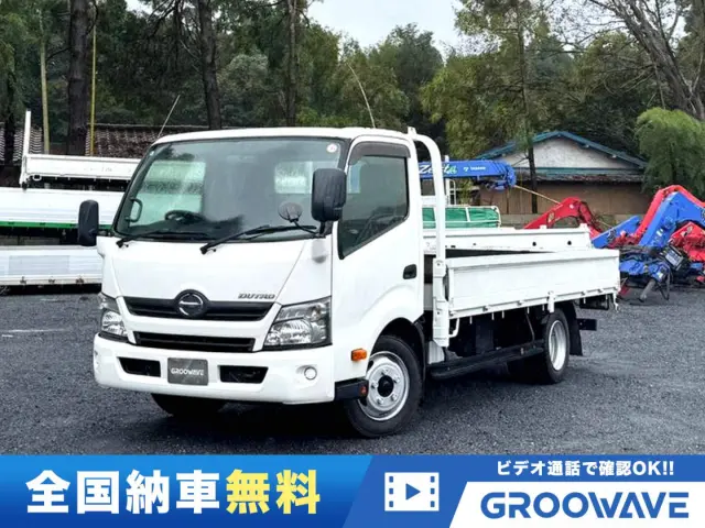 グルーウェーブ特選車!2019年式デュトロの木平が入荷!ワイドロング!5t免許対応!全低床で積み降ろし楽々!ATで運転楽々!精工ラック付きで働き方改革!安全装備充実!ETC車載器も装着済み!|日野 デュトロ TPG-XZU710M(2WD)の写真1