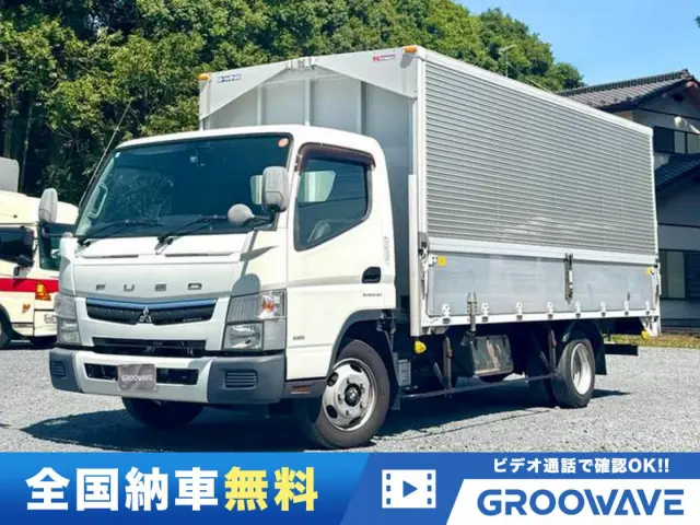 グルーウェーブ特選車!容量たっぷりキャンターワイド超ロングのアルミウイングが入荷!乗降り容易な全低床!運転楽々デュオニック(2ペダル)!バックカメラ装備で安心!|三菱 キャンター TPG-FEB50(2WD)の写真1