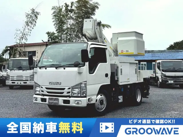 エルフ標準10尺の高所作業車が入荷!アイチSH10A!電工仕様!作業高9.9m!絶縁バケット200kg!サブバッテリー動作確認済!走行距離5万km以下!6速マニュアル!|いすゞ エルフ TPG-NKR85AN(2WD)の写真1