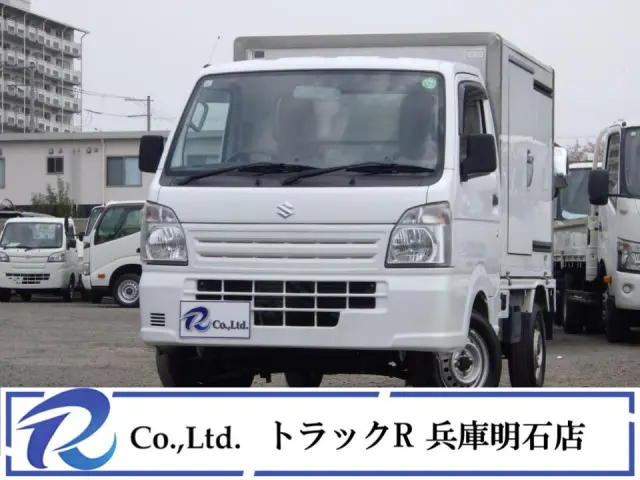 アルミパネルバン　積載量350㎏　イズミ製(AC-C1473)　左スライド扉　リア観音扉　キーレス　ETC　プラスノコ　Ｗエアバッグ　ＡＢＳ　荷台地上高約73㎝　ラジオ　ゴムマット　エンジンＲ０６Ａ|スズキ キャリイ EBD-DA16T(2WD)の写真1