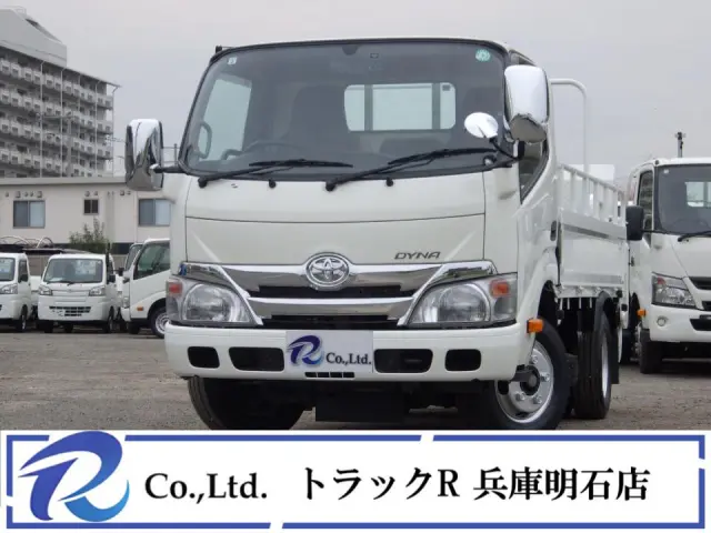 積載量２０００㎏　極東開発アーム式パワーゲート　全低床　荷台内寸　３０２×１６０×３８　車両外寸　４６８×１６９×１９７　荷台地上高約８３㎝　ゲート寸法約８７×１４３㎝　
ゲート昇降能力６００㎏|トヨタ ダイナ TKG-XZU605(2WD)の写真1