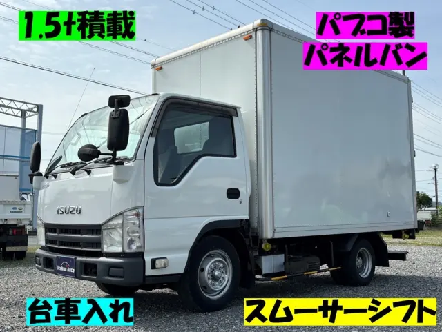エルフ入庫しました。1.5t、低床、パブコ製パネルバン、走行距離少。|いすゞ エルフ TKG-NHR85AN(2WD)の写真1