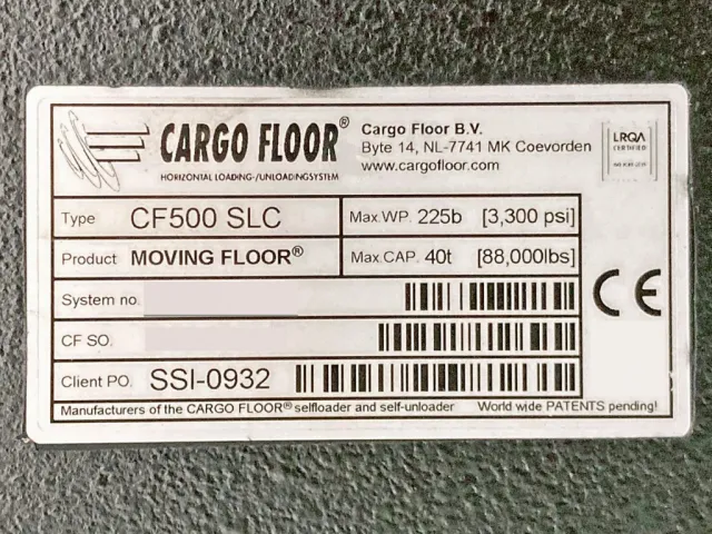 ムービングフロアーのプレートです。|トレクス  CTB34004の写真32