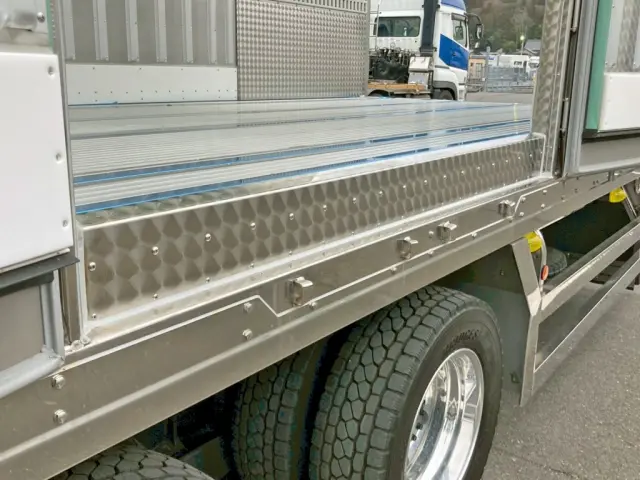 後方サイドドアの門口周りはウロコステンが張られています。|日野 プロフィア 2DG-FW1AHCの写真26