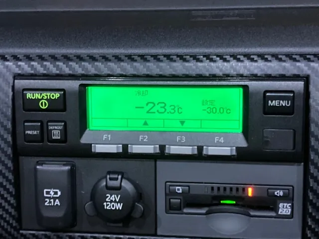 冷凍機は、-30℃設定(低温仕様) 9℃スタート 2Hで-23.3℃確認済みです。|日野 レンジャー 2KG-FD2ABG(2WD)の写真26