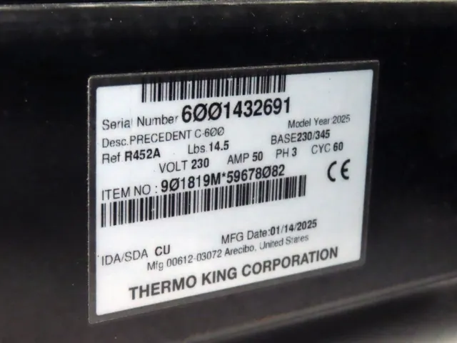 冷凍機のプレートです。|トレクス  VFR345の写真36