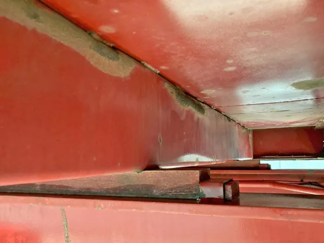 前方中央の横ネタに歪みがあります。(拡大図①)|東邦 TF36H2C3改の写真10