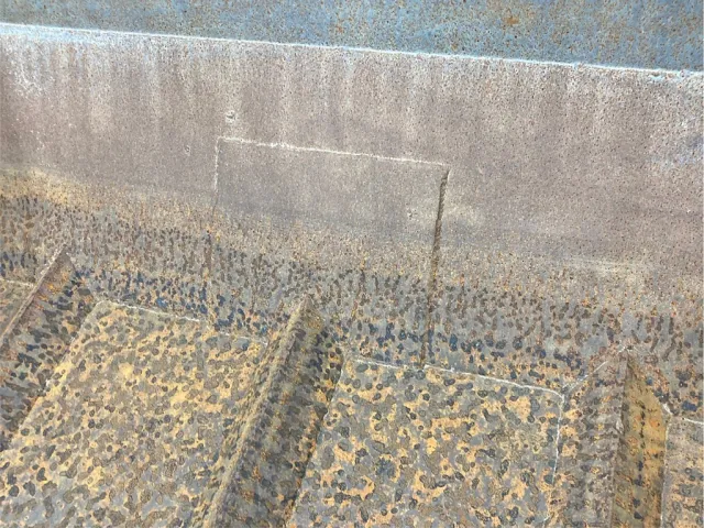 プロテクター中央下部にパッチ当て箇所があります。|東邦 TF36H2C3改の写真16