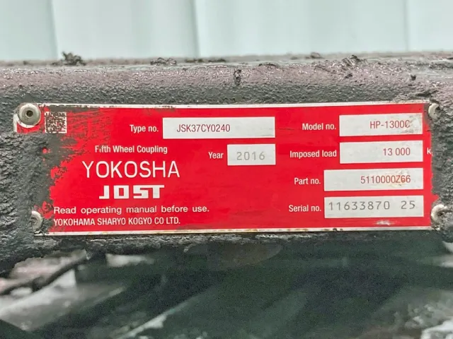 カプラのプレートです。|いすゞ ギガ QKG-EXD52BDの写真14