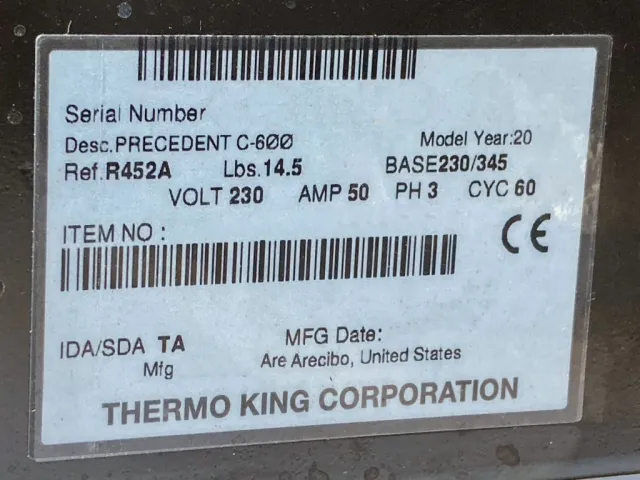 冷凍機のプレートです。|トレクス PFB34118の写真33