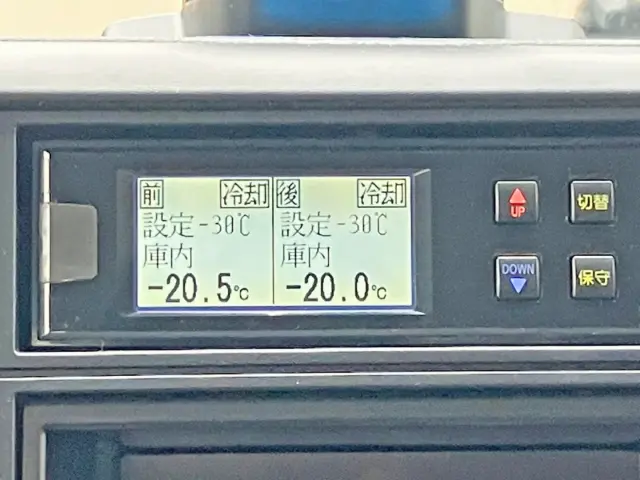 冷凍機は、-30℃設定(低温仕様)6℃スタート 2Hで前-20.5℃、後ろ-20℃確認済みです。|三菱 キャンター TPG-FEB50(2WD)の写真28