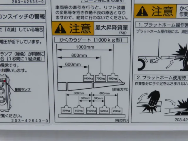 ゲートの能力です。|日野 レンジャー 2KG-FD2ABG(2WD)の写真13