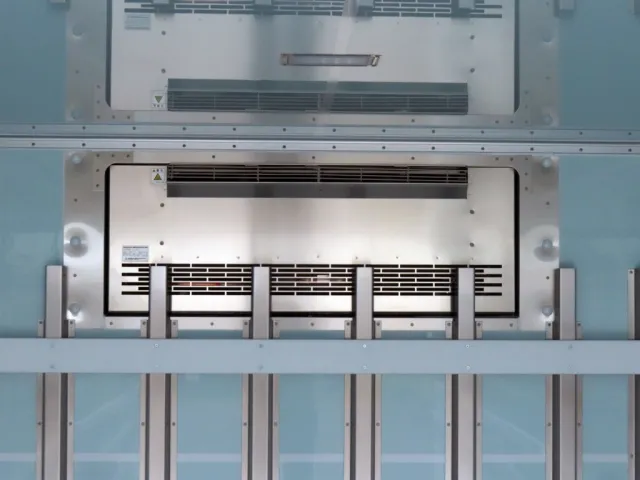 冷凍機の吹き出し口です。|三菱 ファイター 2KG-FK65F(2WD)の写真10