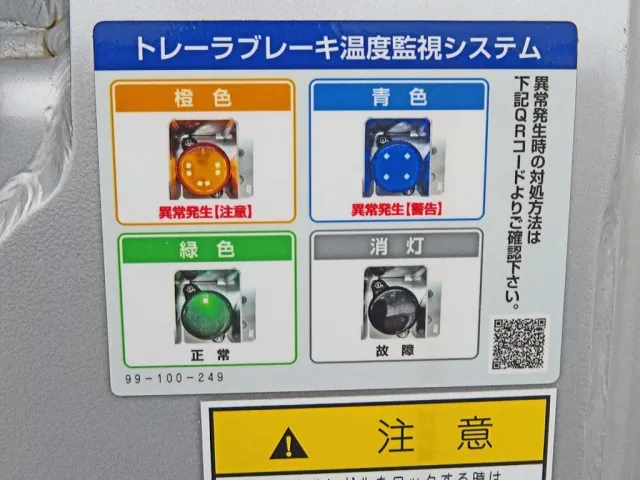 トレーラブレーキ温度監視システムのシールです。|トレクス  PFB34118改の写真22