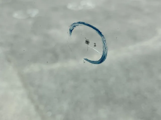 フロントガラスに飛び石があります。|日野 レンジャー TKG-FD9JGAA(2WD)の写真15