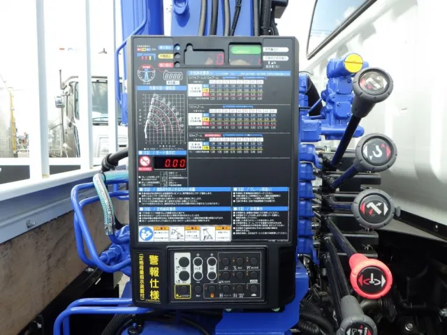 空車時定格荷重及び作業半径ー揚程図です。|三菱 キャンター 2PG-FEB80の写真13