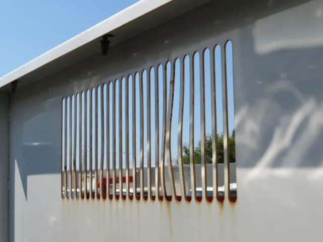 格子に曲がりがあります。|いすゞ エルフ TPG-NJR85AN(2WD)の写真38