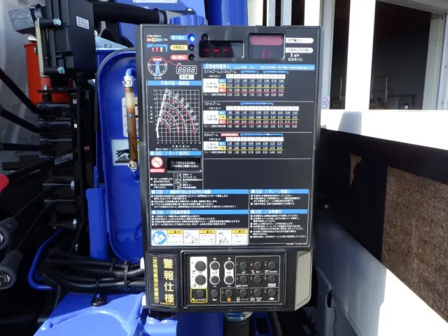 空車時定格荷重及び作業半径ー揚程図です。|日野 デュトロ 2KG-XZU712M(2WD)の写真13