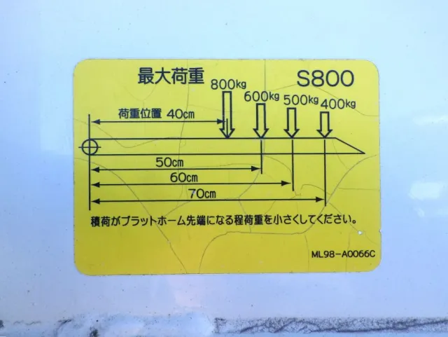 ゲートの能力です。|いすゞ エルフ TPG-NPR85AR(2WD)の写真14