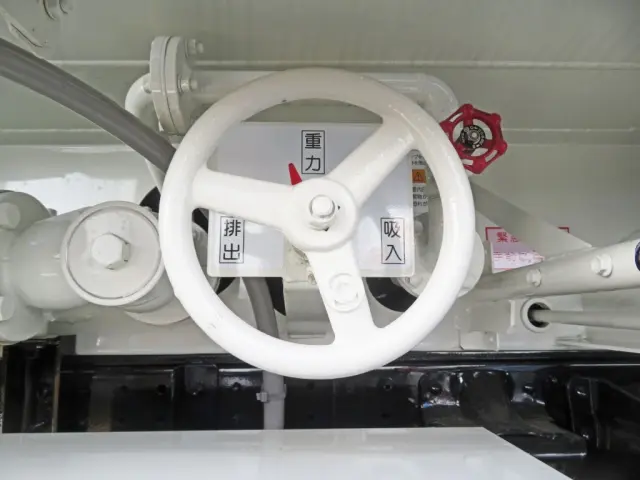 排出・吸入・重力の切り替えハンドルです。|日野 デュトロ 2KG-XZU600E(2WD)の写真18