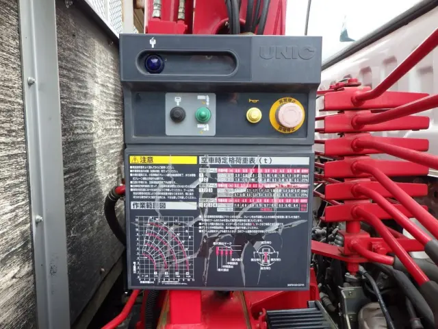 空車時定格荷重及び作業半径ー揚程図です。|いすゞ フォワード 2RG-FTR90U2の写真12