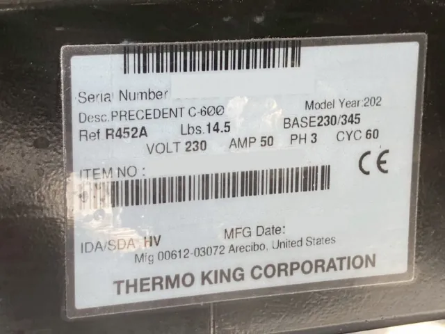 冷凍機のプレートです。|トレクス  VFR345の写真36