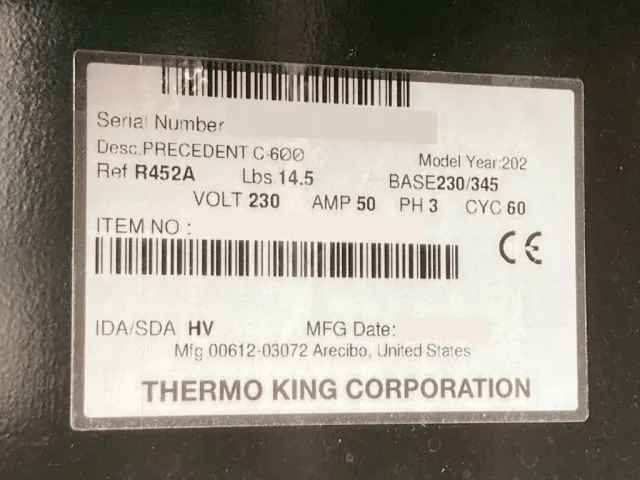 冷凍機のプレートです。|トレクス  VFR345の写真37