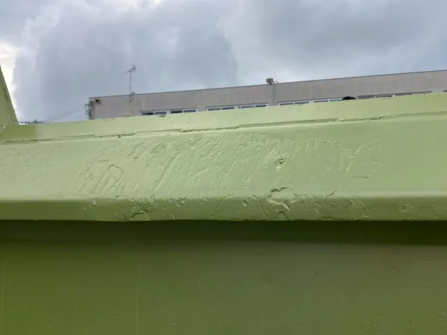 リアゲートの砂切りに、補修跡があります。|三菱 スーパーグレート QKG-FV50VXの写真31